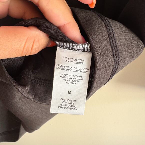 Champion Iowa Hawkeye Grey + Black Quarter Zip Pullover - Medium - Picture 3 of 6